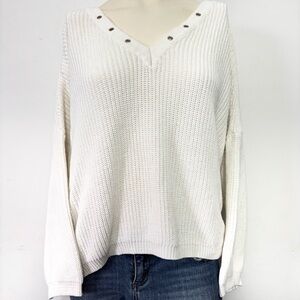 Altard state v-neck white sweater
